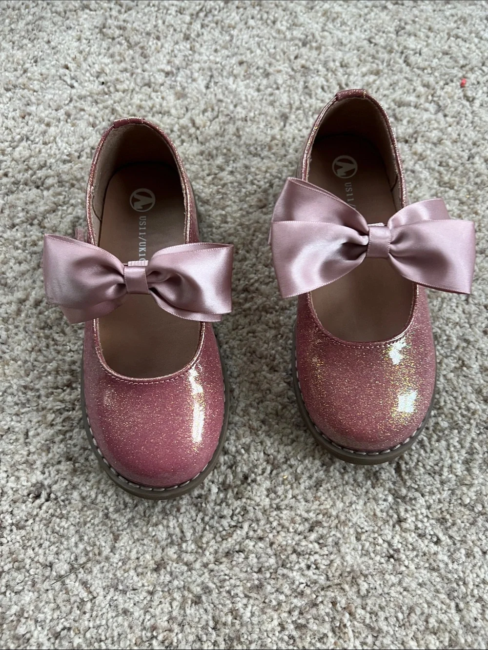Sparkle Pink Bow Dress Shoes.